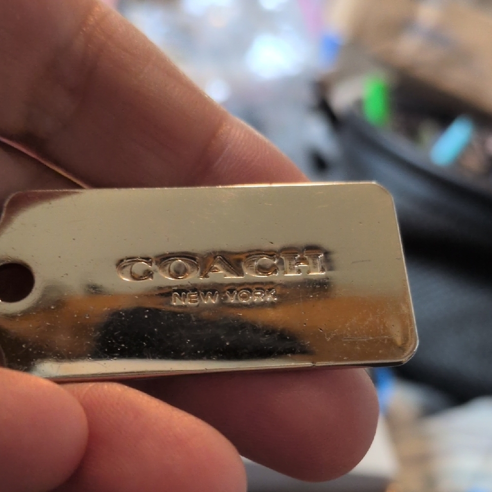 Coach Metal Gold Hang Tag